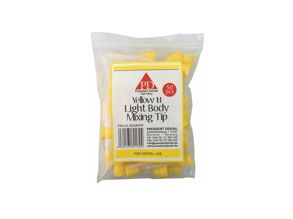PRESIDENT DENTAL YELLOW 1:1 Karıştırma Ucu