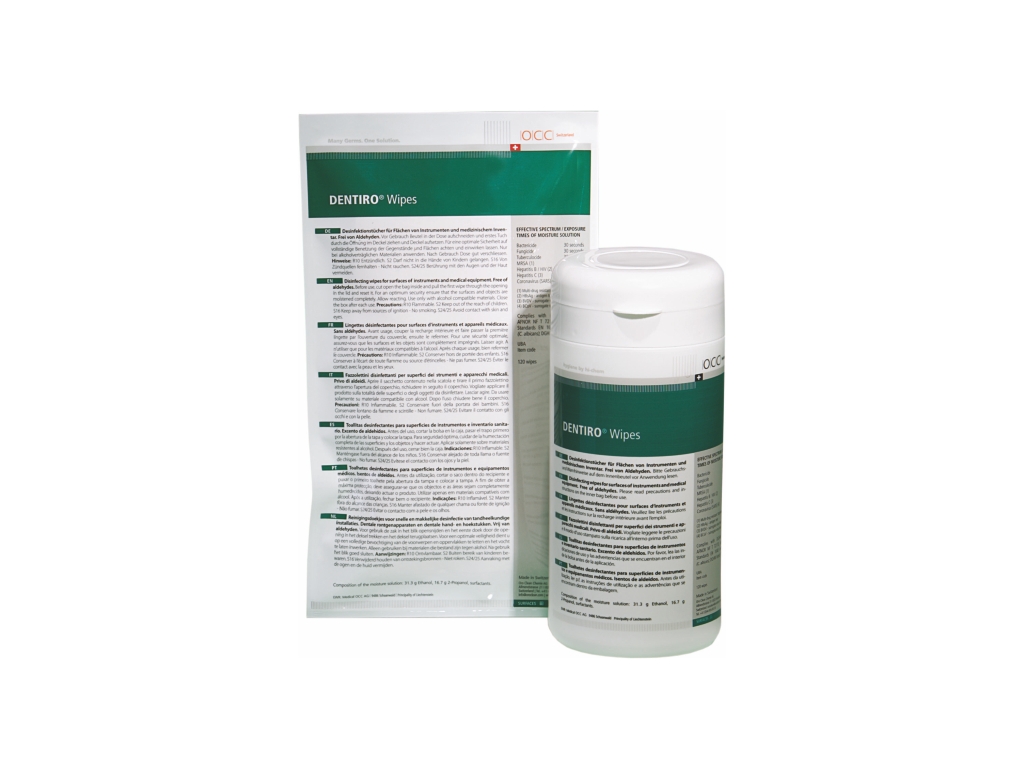 OCC CLEAN DENTIRO WIPES Yüzey ve Küçük Alet Dezenfektanı (Mendil)