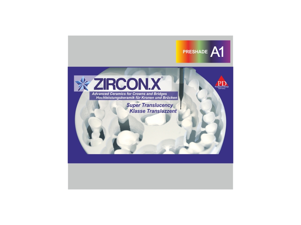 PRESIDENT DENTAL ZIRCON.X Preshade Renkli Zirkon Blok